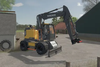 Bagger Volvo EWR150 Edit für Farming Simulator 25 — 2