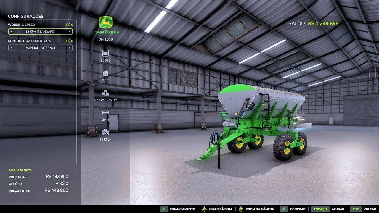 Причепи John Deere DN 1006 для Farming Simulator 25