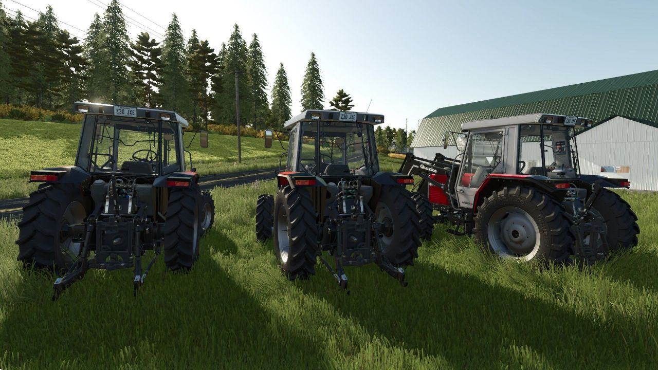 Legendärer Traktor Massey Ferguson 3000 Series (4 Zyl) — Stil Mark I/II und Schnelllader Quickie für FS25