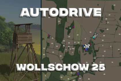 Autodrive für die Karte Wollschow 25 für Farming Simulator 25