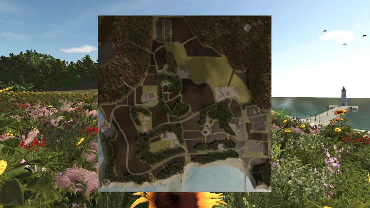 Карта Берег озера Мічиган для Farming Simulator 25