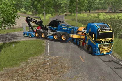 Лісозаготівельний низькорамний причіп Lizard Forestry Special TLS39 для Farming Simulator 25 — 1