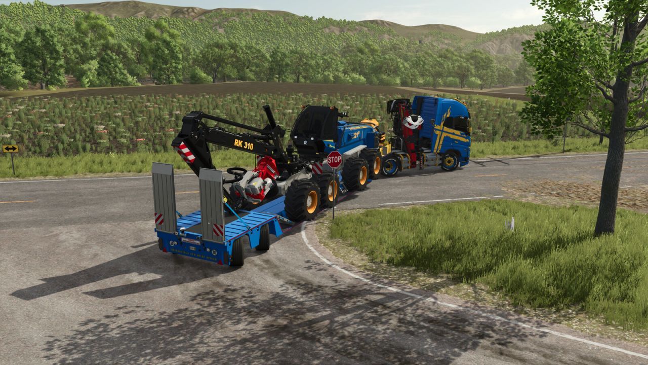 Лісозаготівельний низькорамний причіп Lizard Forestry Special TLS39 для Farming Simulator 25