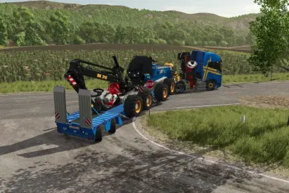 Лісозаготівельний низькорамний причіп Lizard Forestry Special TLS39 для Farming Simulator 25 — 2