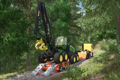 Лісозаготівельний низькорамний причіп Lizard Forestry Special TLS39 для Farming Simulator 25 — 3