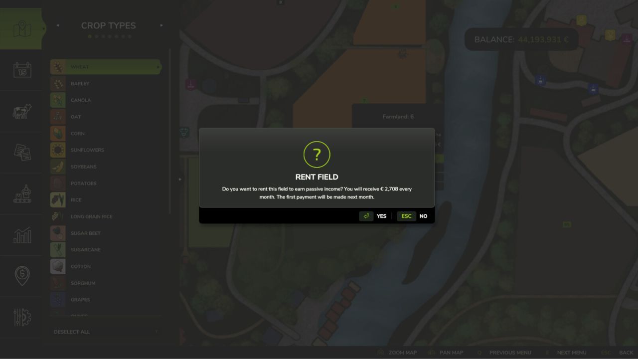 Оренда полів для Farming Simulator 25