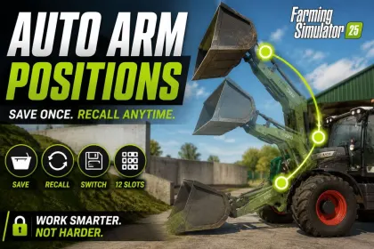 Автоматичні позиції для навантажувачів для Farming Simulator 25