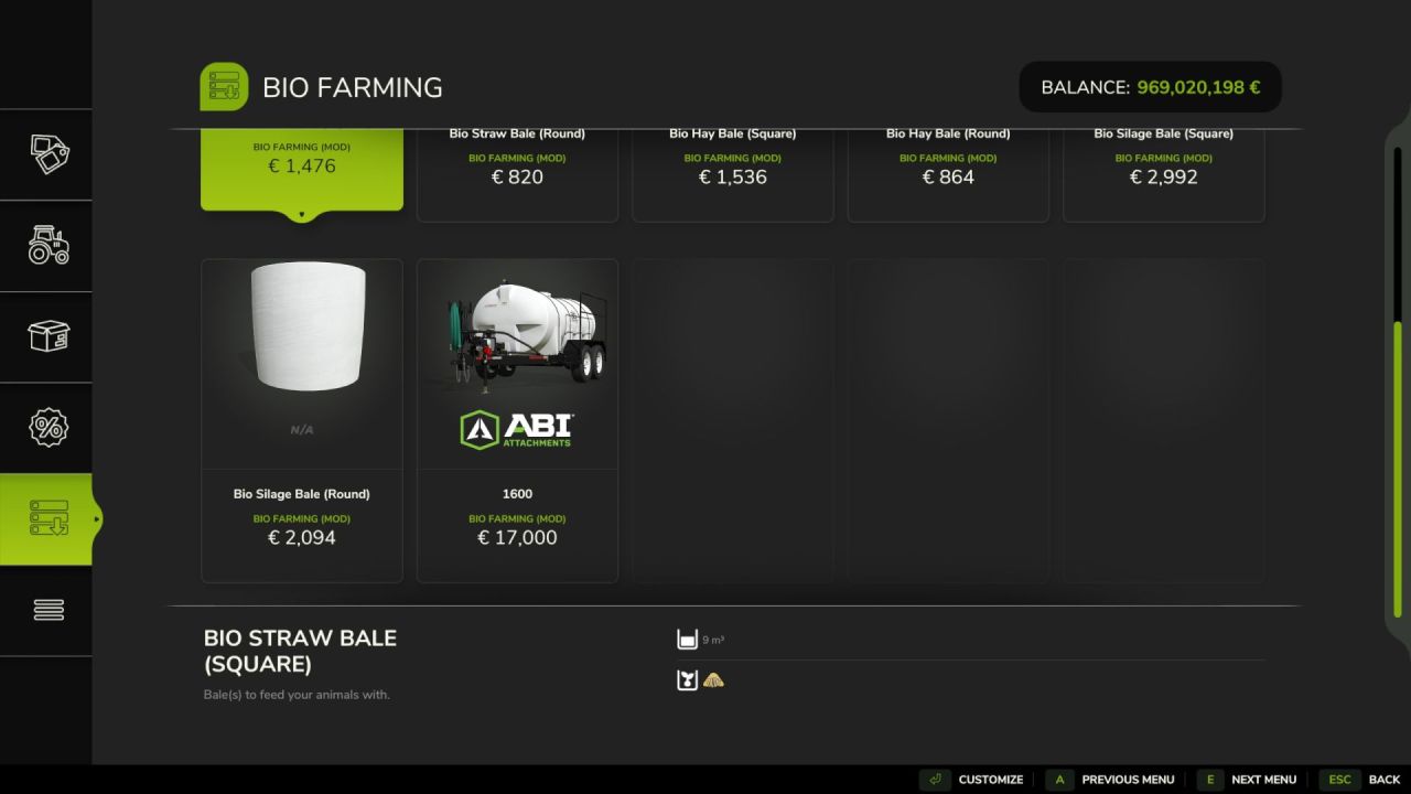 Мод Bio Farming для Farming Simulator 25