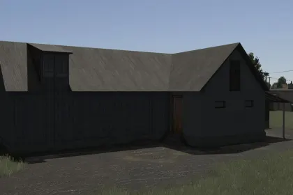 Gebäude Kleines Gerätehaus mit Garage für Farming Simulator 25