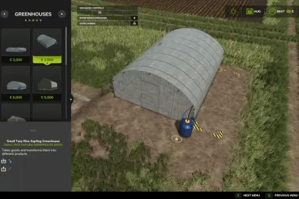 Компактна Теплиця Small Rice Sapling Greenhouse для Розсади Рису у Farming Simulator 25 — 1
