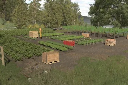 Компактна Теплиця Small Rice Sapling Greenhouse для Розсади Рису у Farming Simulator 25 — 3