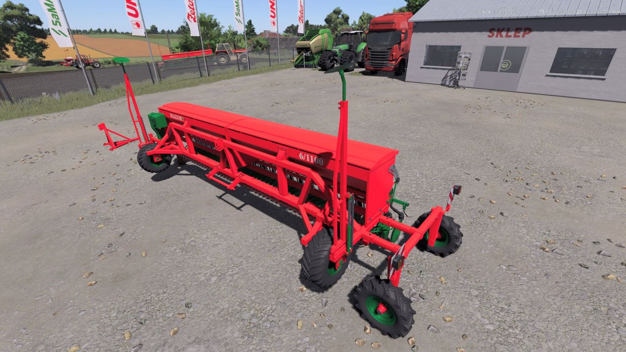 Fertilizer Spreader Unia Mazur 6/1100 for Farming Simulator 25