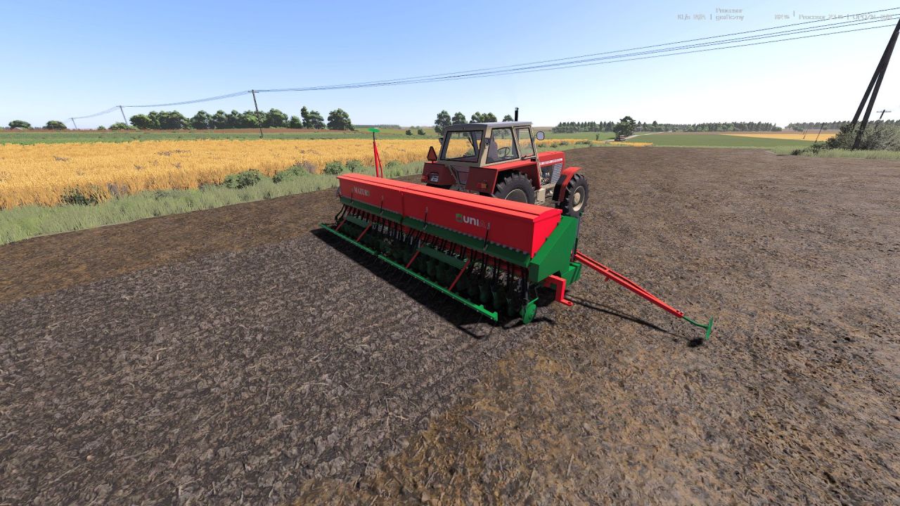 Fertilizer Spreader Unia Mazur 6/1100 for Farming Simulator 25