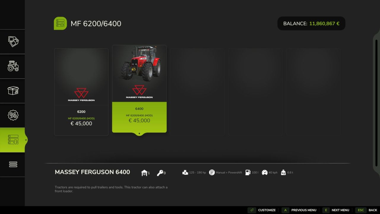 Легендарний Трактор Massey Ferguson 6290 (6200–6400) — Надійна Класика для Farming Simulator 25