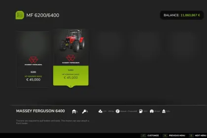 Легендарний Трактор Massey Ferguson 6290 (6200–6400) — Надійна Класика для Farming Simulator 25 — 5