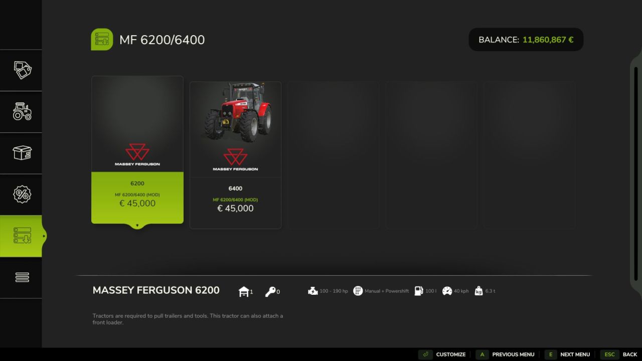 Легендарний Трактор Massey Ferguson 6290 (6200–6400) — Надійна Класика для Farming Simulator 25