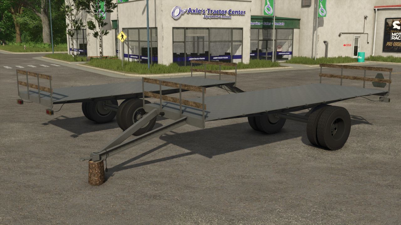 Efficient Homemade Bale Trailer for Bales and Pallets in Farming Simulator 25