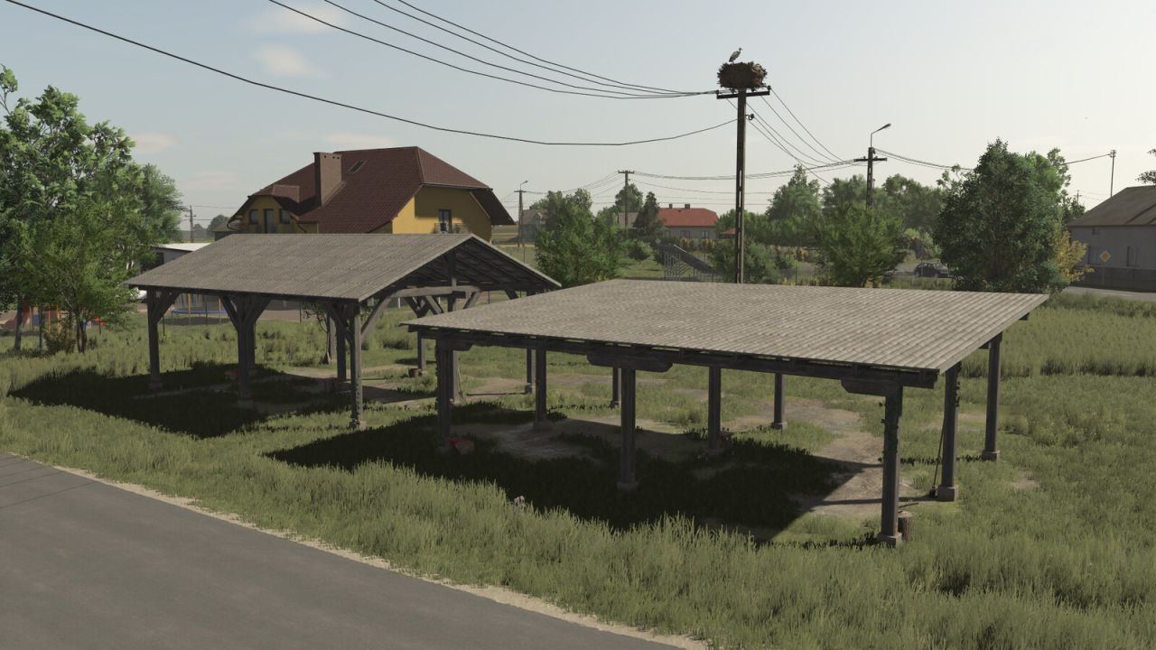 Дерев'яні укриття для Farming Simulator 25