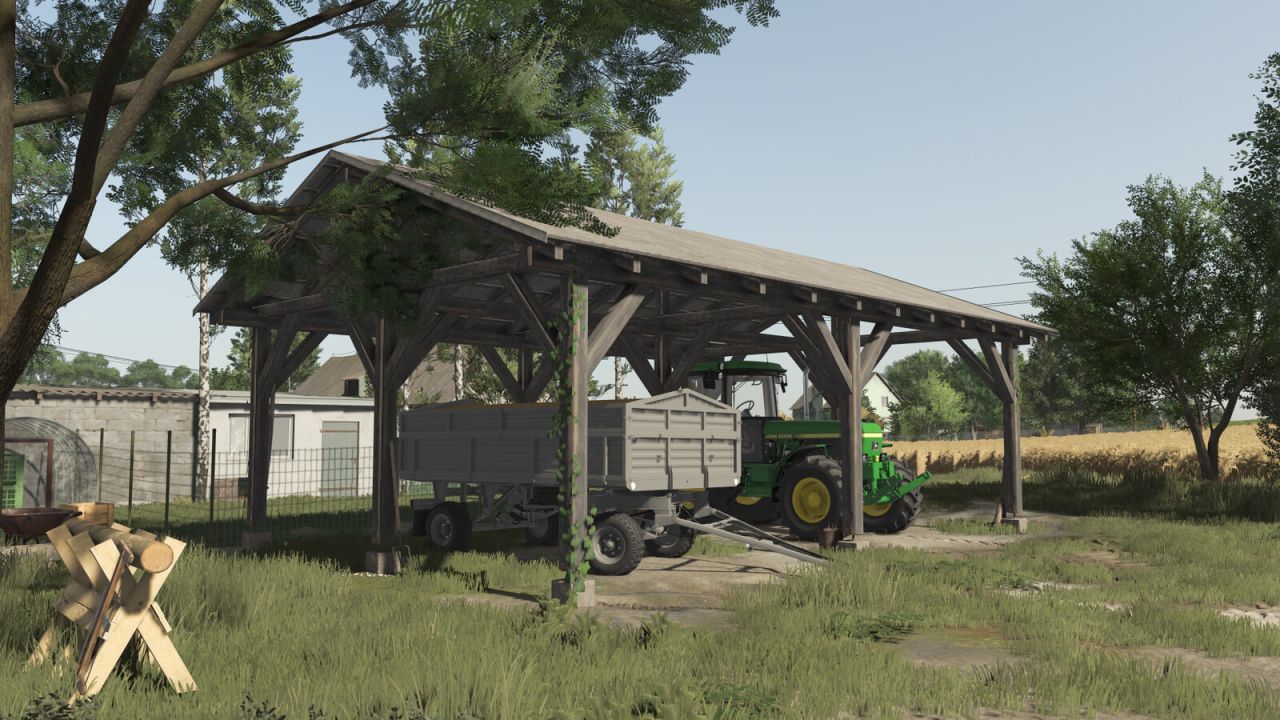 Дерев'яні укриття для Farming Simulator 25