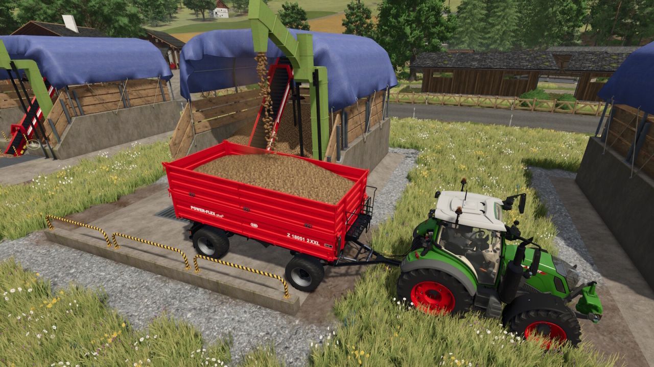 Склад коренеплодів та дерев'яних чіпсів для Farming Simulator 25