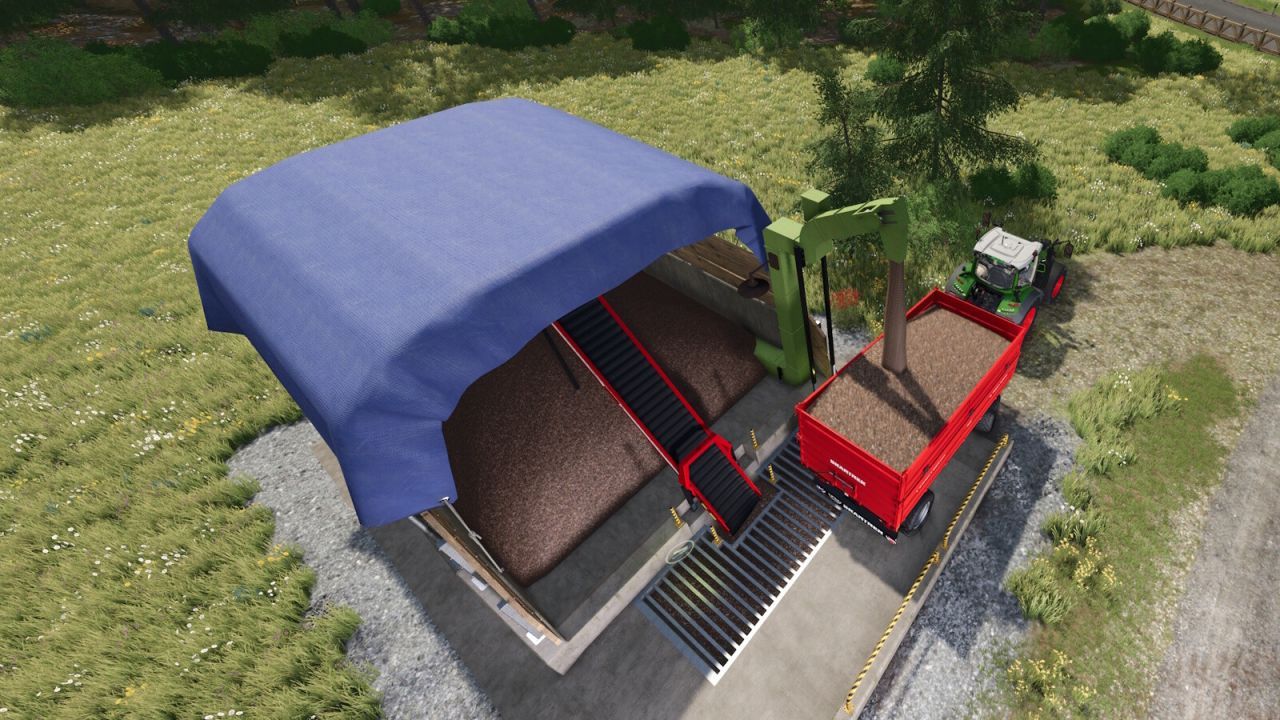 Склад коренеплодів та дерев'яних чіпсів для Farming Simulator 25