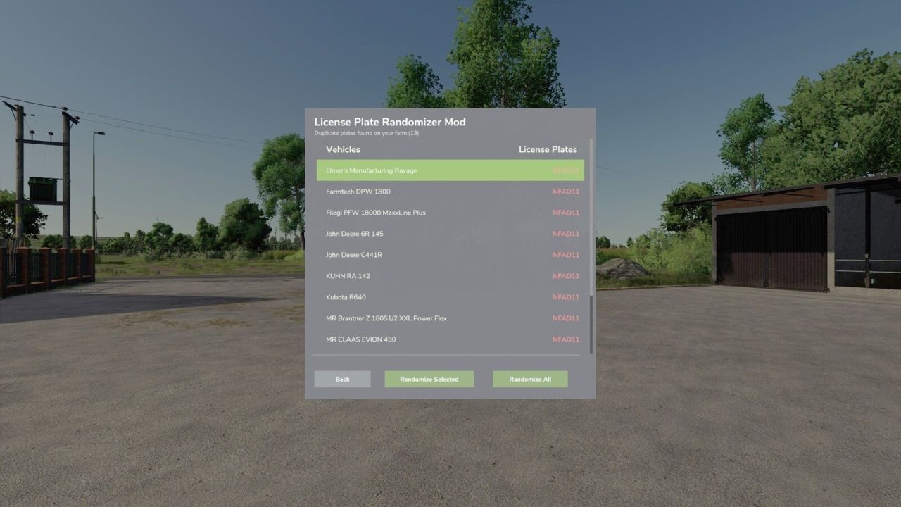 Модифікатор номерних знаків для Farming Simulator 25