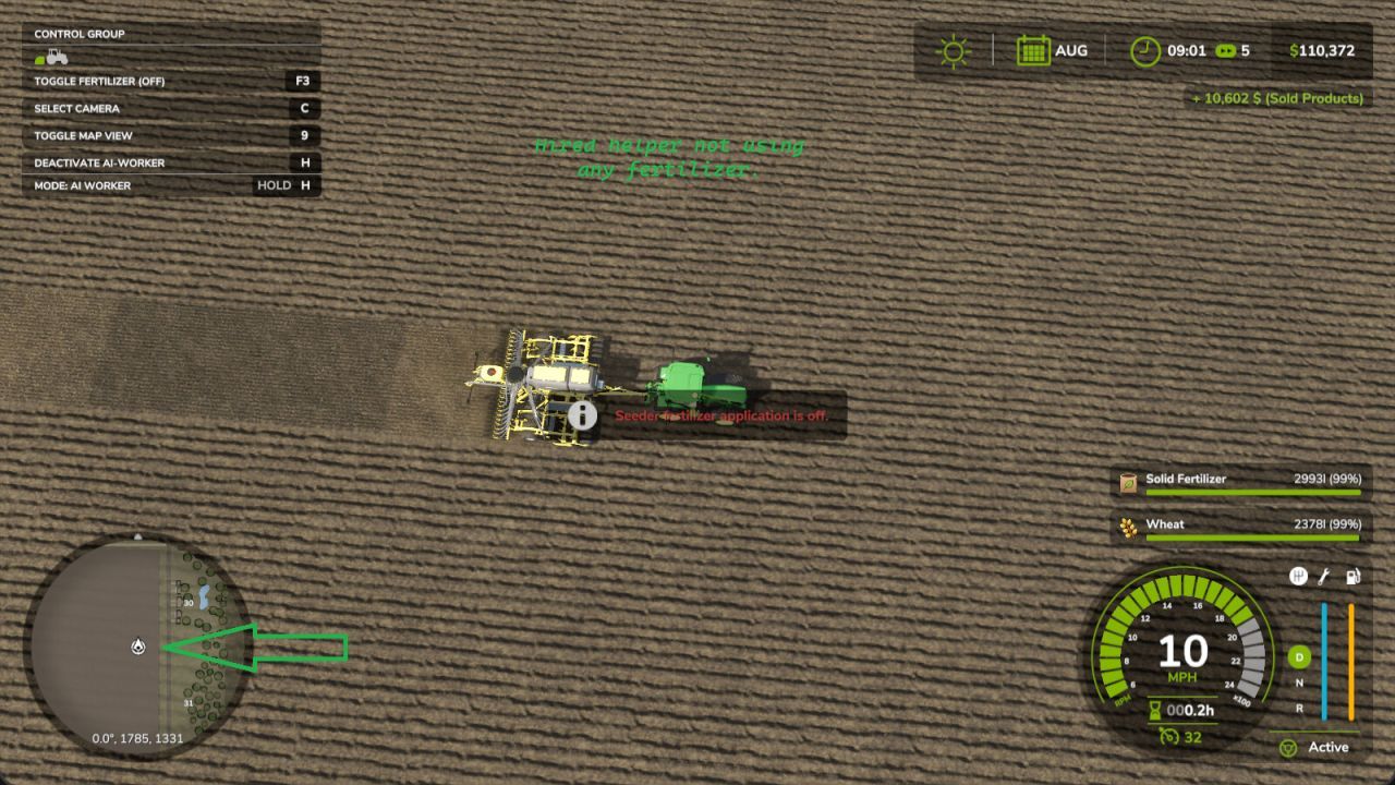 Скрипт для перемикання добрив для Farming Simulator 25