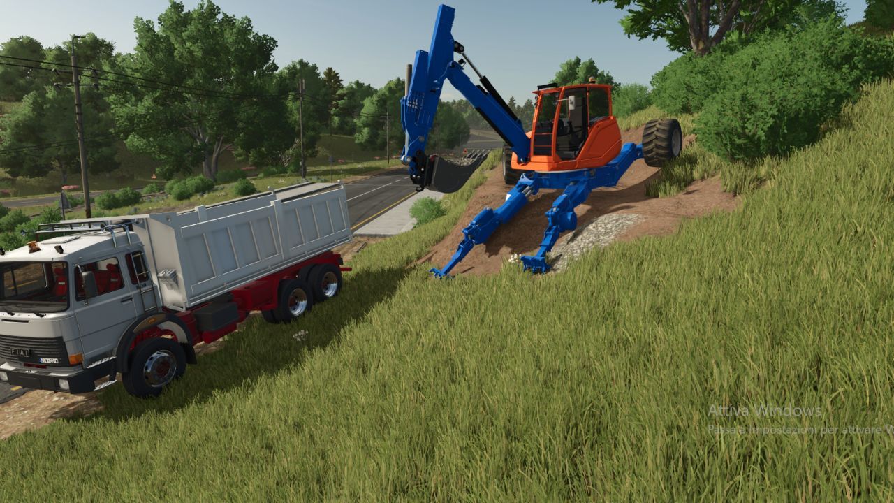 Екскаватор Menzi Muck Spider 2 для Farming Simulator 25