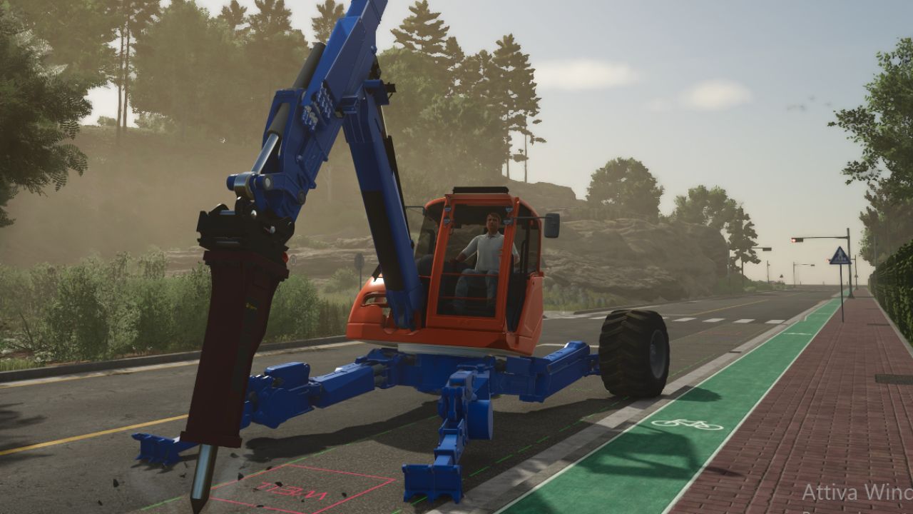 Екскаватор Menzi Muck Spider 2 для Farming Simulator 25