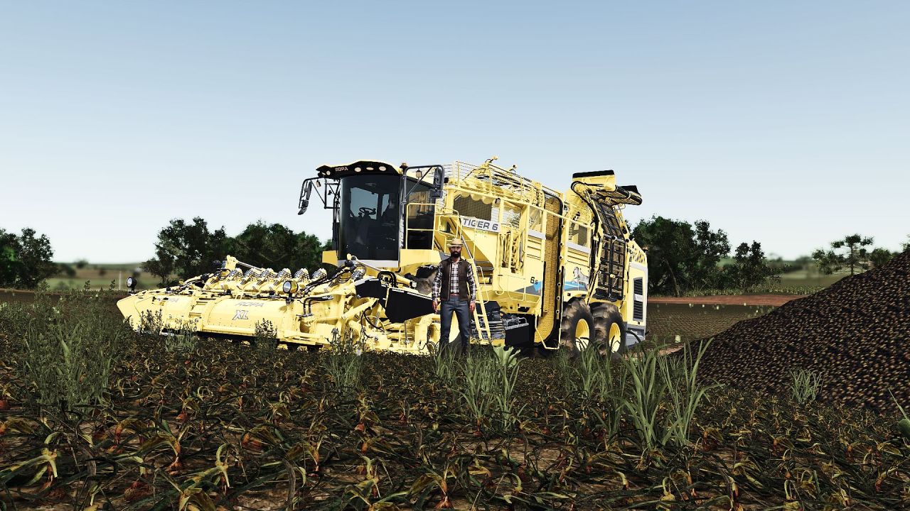 Трактор Ropa Tiger 6S Multifruit для Farming Simulator 25
