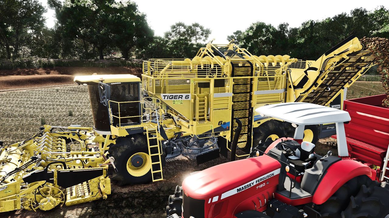 Трактор Ropa Tiger 6S Multifruit для Farming Simulator 25