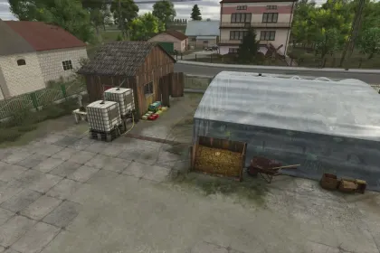 Efektywna Szklarnią Greenhouse With Storage z Autoskładem i Zbiorem Wody Deszczowej dla FS25 — 1