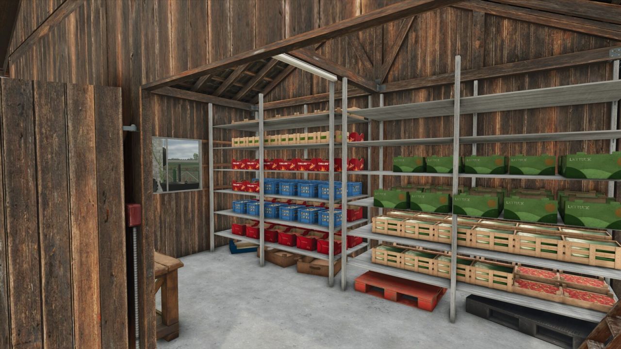 Efektywna Szklarnią Greenhouse With Storage z Autoskładem i Zbiorem Wody Deszczowej dla FS25