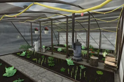 Efektywna Szklarnią Greenhouse With Storage z Autoskładem i Zbiorem Wody Deszczowej dla FS25 — 3