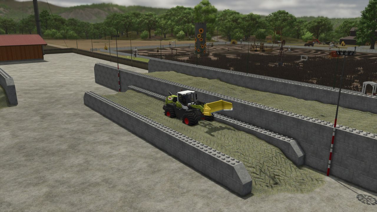Пакет силосів з бетонних блоків для Farming Simulator 25