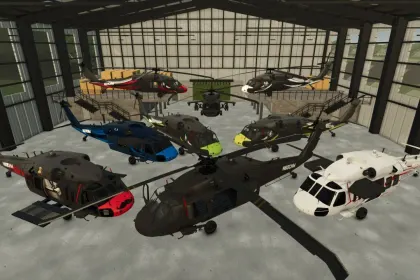 Вертоліт Sikorsky UH-60 для Farming Simulator 25