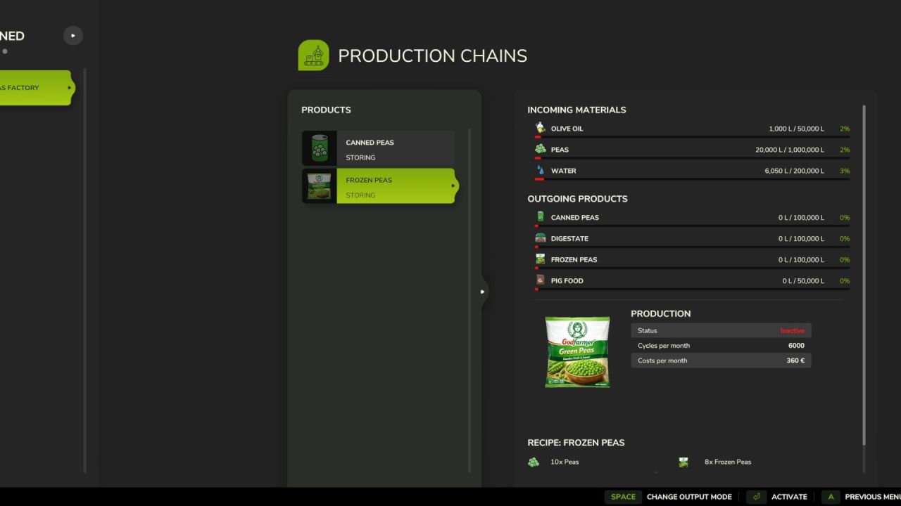 Frozen Peas Factory for Farming Simulator 25