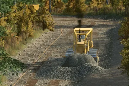 Bulldozer CAT D6D TerraFarm für Farming Simulator 25 — 3
