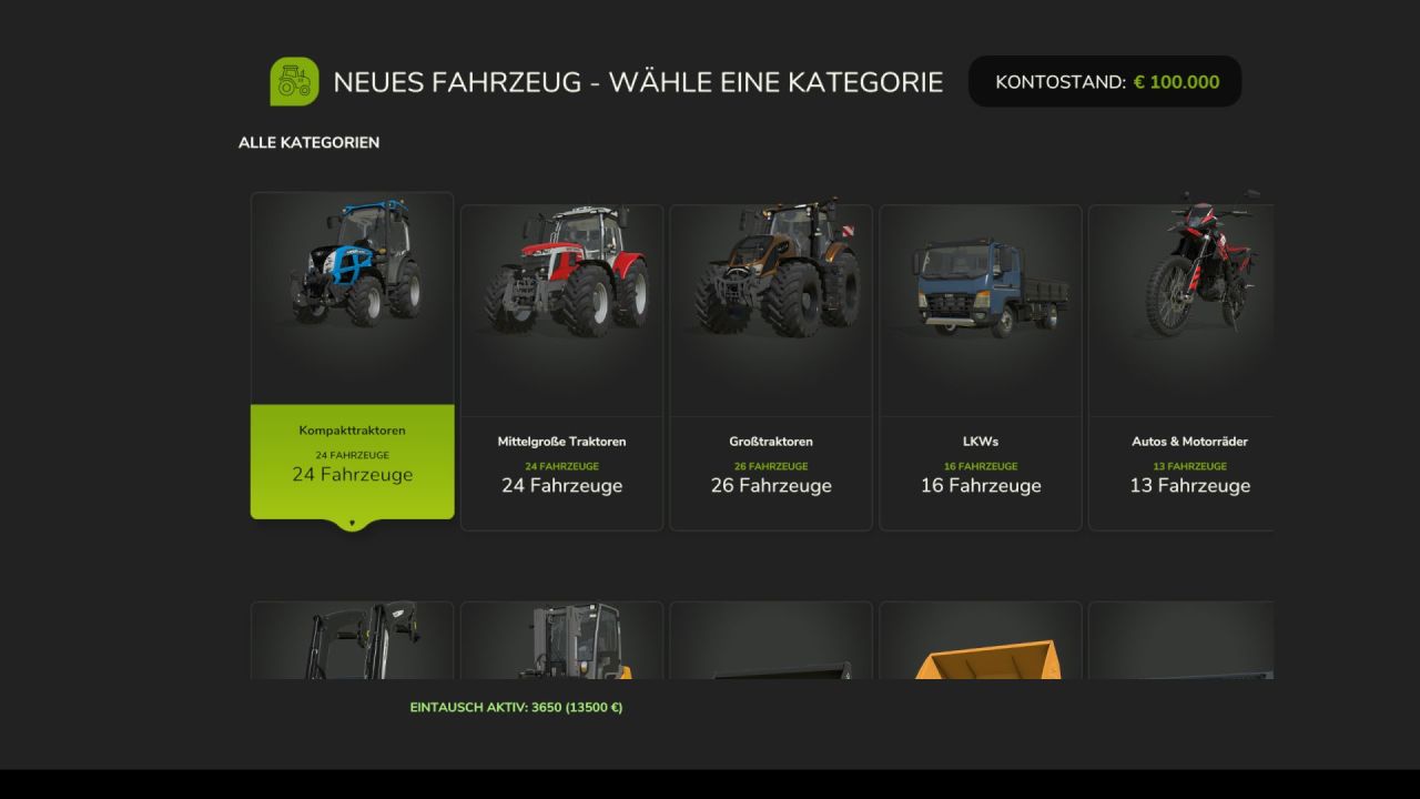 Fahrzeugtauschsystem für Farming Simulator 25