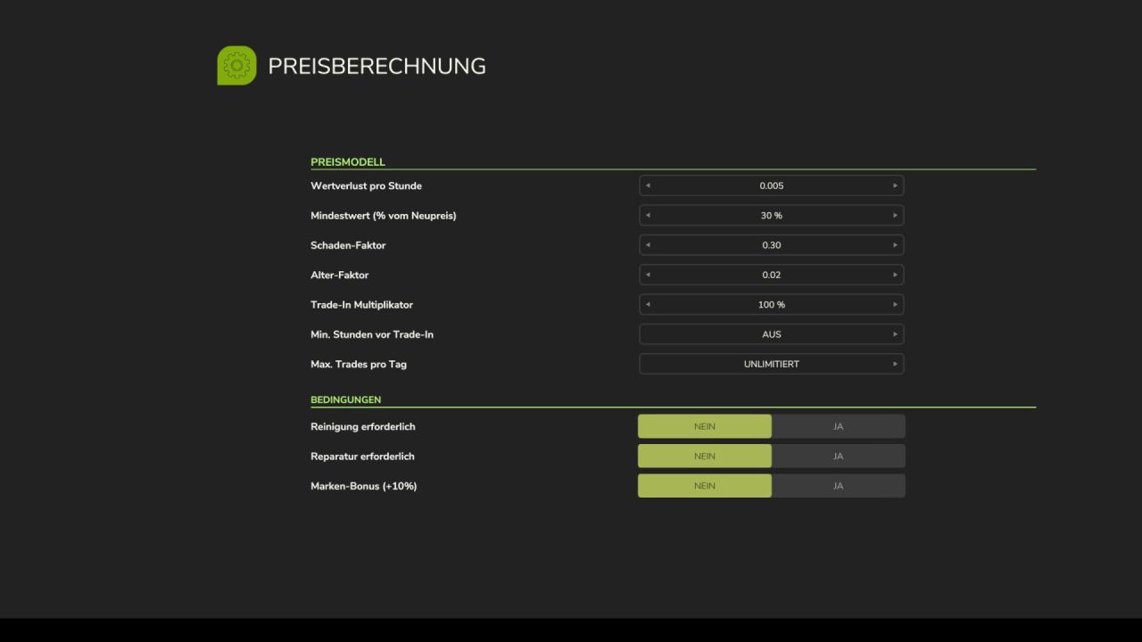 Fahrzeugtauschsystem für Farming Simulator 25