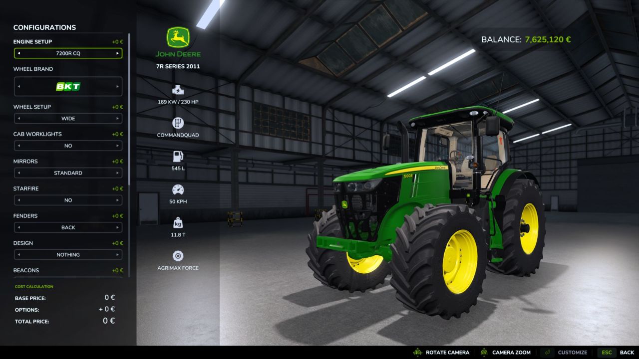 Traktor John Deere 7R Series 2011 do Farming Simulator 25