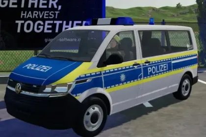 Автомобіль VW T6 Поліція Баварії для Farming Simulator 22