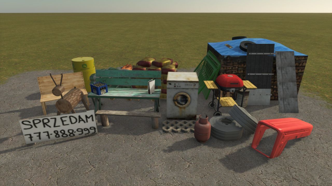 Efektywny Decoration Pack (19 Obiektów) dla Farming Simulator 25 — Stylowa Dekoracja dla Farmy