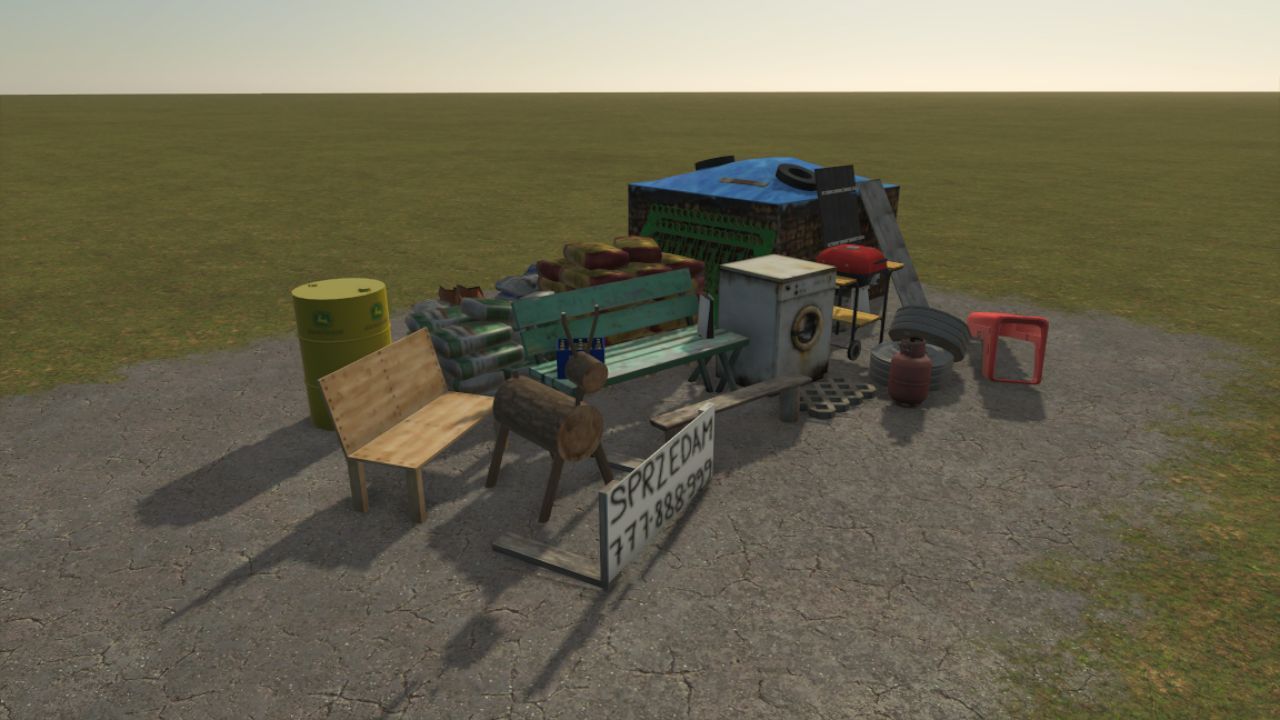 Efektywny Decoration Pack (19 Obiektów) dla Farming Simulator 25 — Stylowa Dekoracja dla Farmy