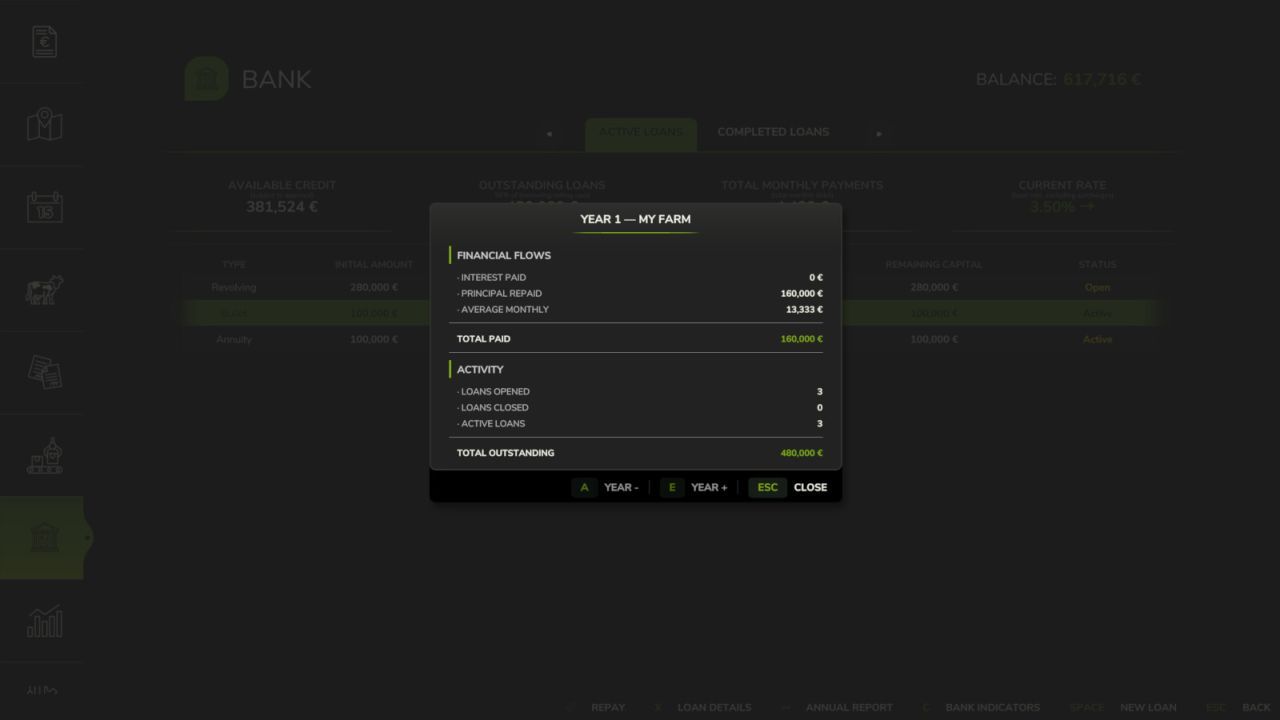 Банк та кредит для Farming Simulator 25