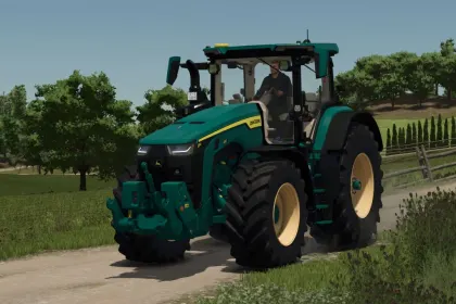 Трактор John Deere 8R Alex Blue для Farming Simulator 25 — 1