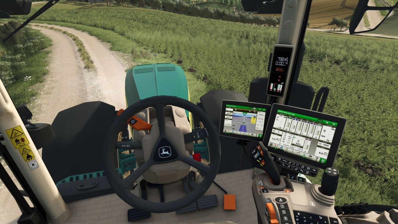 Трактор John Deere 8R Alex Blue для Farming Simulator 25