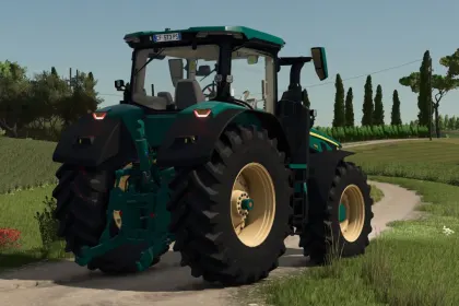 Трактор John Deere 8R Alex Blue для Farming Simulator 25 — 4