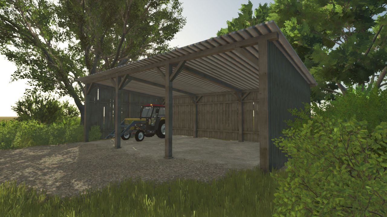 Kompaktowy Przekształcany Shed-Zadaszenie dla Farming Simulator 25 — Wygodne Schronienie dla Maszyn