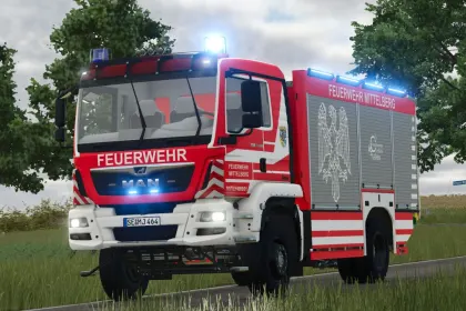 Пожежна машина MAN Ziegler TLF 4000 для Farming Simulator 25 — 3